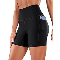 CRZ YOGA Women's Naked Feeling Biker Shorts - 4''/ 5''/ 6''/ 8'' High Waisted Yoga Gym Spandex Shorts Side Pockets