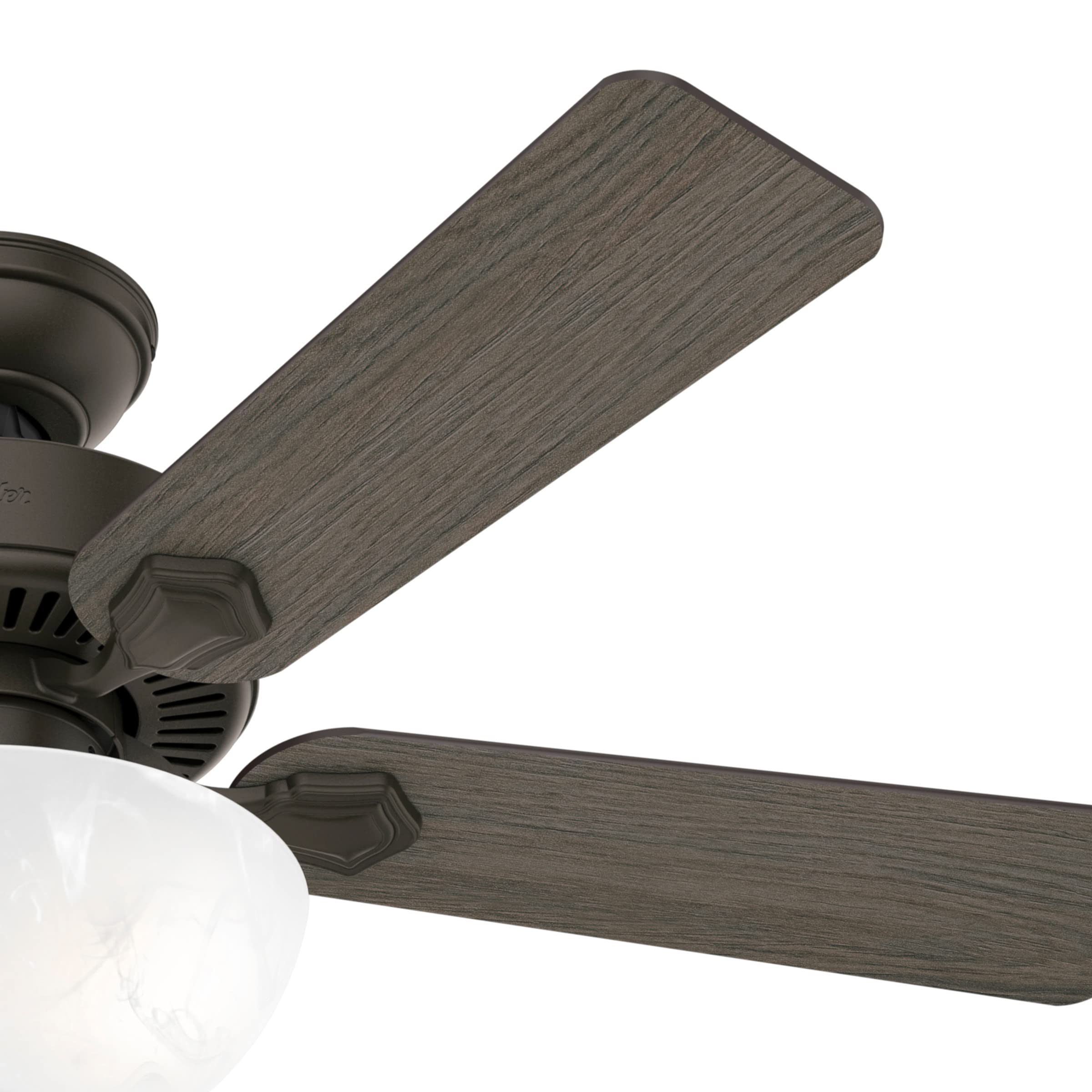 Hunter Swanson 44-inch Indoor New Bronze Casual Ceiling Fan With Bright LED Light Kit, Pull Chains, and Reversible WhisperWind Motor Included