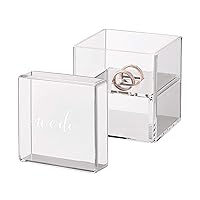 Lillian Rose Clear Acrylic Box Ring Pillow Alternative, 1 Count (Pack of 1)