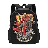 Anime Trigun Backpack Unisex Large Capacity Knapsack Casual Travel Daypack Adjustable Bags