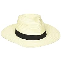 San Diego Hat Company Women's Paperbraid Fedora with Bow Band