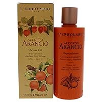 L'Erbolario Accordo Arancio Shower Gel - Positive And Comforting Citrus Scent - Awakens The Well-Being Of The Body - Leaves Skin Toned And Moisturized - Paraben Free - Long Lasting Scent - 8.4 Oz