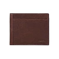 Fossil Men's Leather Bifold Wallet with Flip ID Window for Men