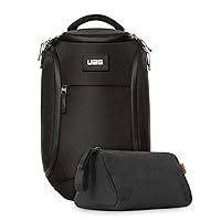 URBAN ARMOR GEAR UAG 18-Liter Lightweight Tough Weather Resistant Laptop Backpack, Standard Issue Black + UAG Dopp Kit Lightweight Unisex Toiletry Essentials Travel Bag, Black Midnight Camo