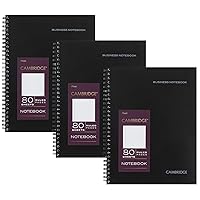 Cambridge Limited Professional Spiral Notebook NEW BUSINESS ADDITION, 3 Pack, Legal Ruled, 6-5/8