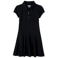 Girls Short Sleeve Picque Polo Dress