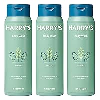 Harry's Men's Body Wash Shower Gel - Spring, 16 Fl Oz (Pack of 3)