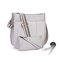 2PCS/Set Women's Shoulder Handbags and Wallet,Vegan Leather Crossbody Bag Shoulder Purse For Women with 2PCS Strap