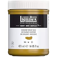 Liquitex Professional Heavy Body Acrylic Paint, 16-oz (473ml) Pot, Iridescent Bright Gold