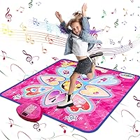 ﻿Dance Mat Toys for 3-12 Year Old Kids,Electronic Dance Mats,Music Dance with 7 Game Modes,11 Challenge Levels Dance Game Toy, Birthday Toys Gifts for 3 4 5 6 7 8 9 10+ Year Old Girls (Pink)