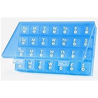 Large Monthly Pill Organizer, 28 Day Pill Box 1 Time a Day, 4 Weeks a Month Pill Case Container,Travel Friendly Medicine Organizer for Vitamins, Fish Oils, Supplements