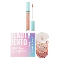 Kaja Liquid Concealer - Cat Nap, 0.19 Oz + Beauty Bento Collection - Bouncy Eyeshadow Trio 16 Peach Madeline Bundle
