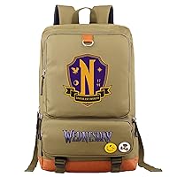Wear Resistant Casual Daypacks Wednesday Addams Backpack Large Capacity Laptop Bag Canvas Bookbag