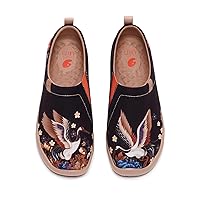 UIN Women's Walking Travel Shoes Slip On Canvas Casual Loafers Lightweight Comfort Fashion Sneaker China Art