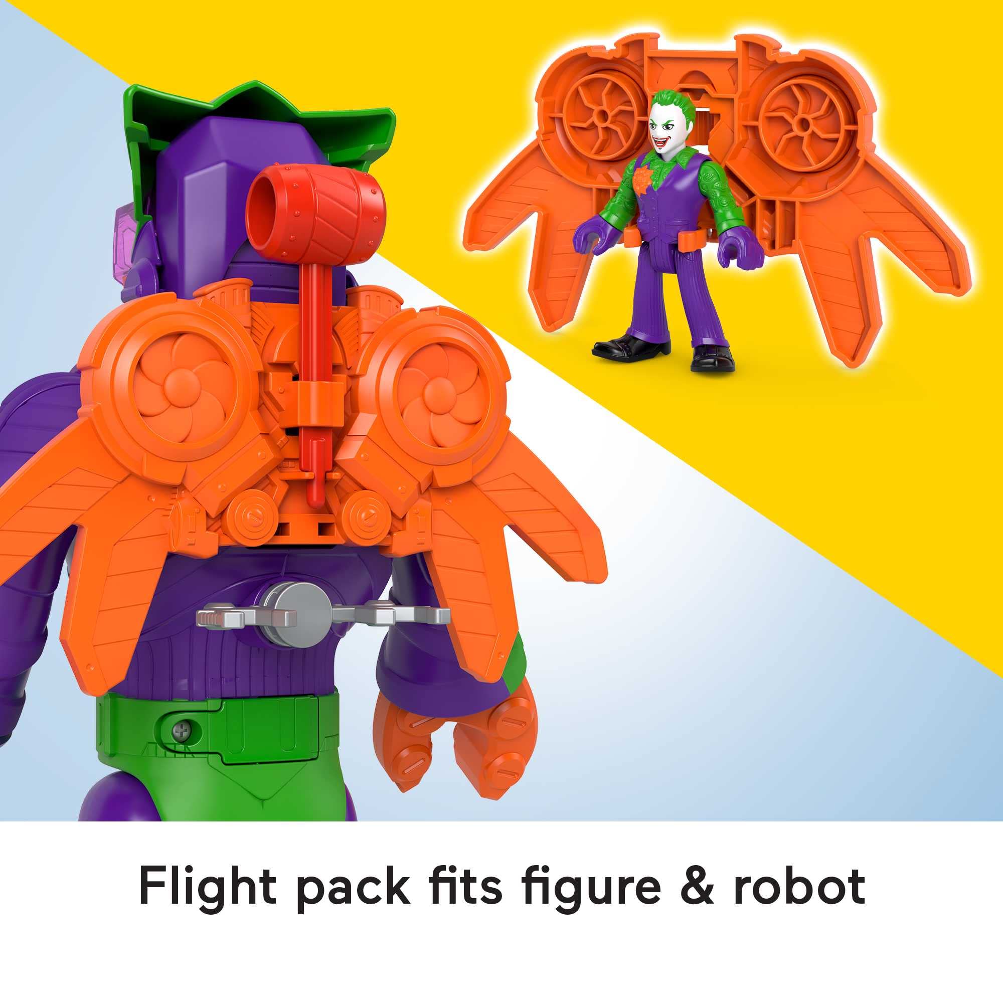 Imaginext DC Super Friends the Joker Insider & Laffbot 12-Inch Robot with Lights & Sounds Plus Figure for Ages 3+ Years
