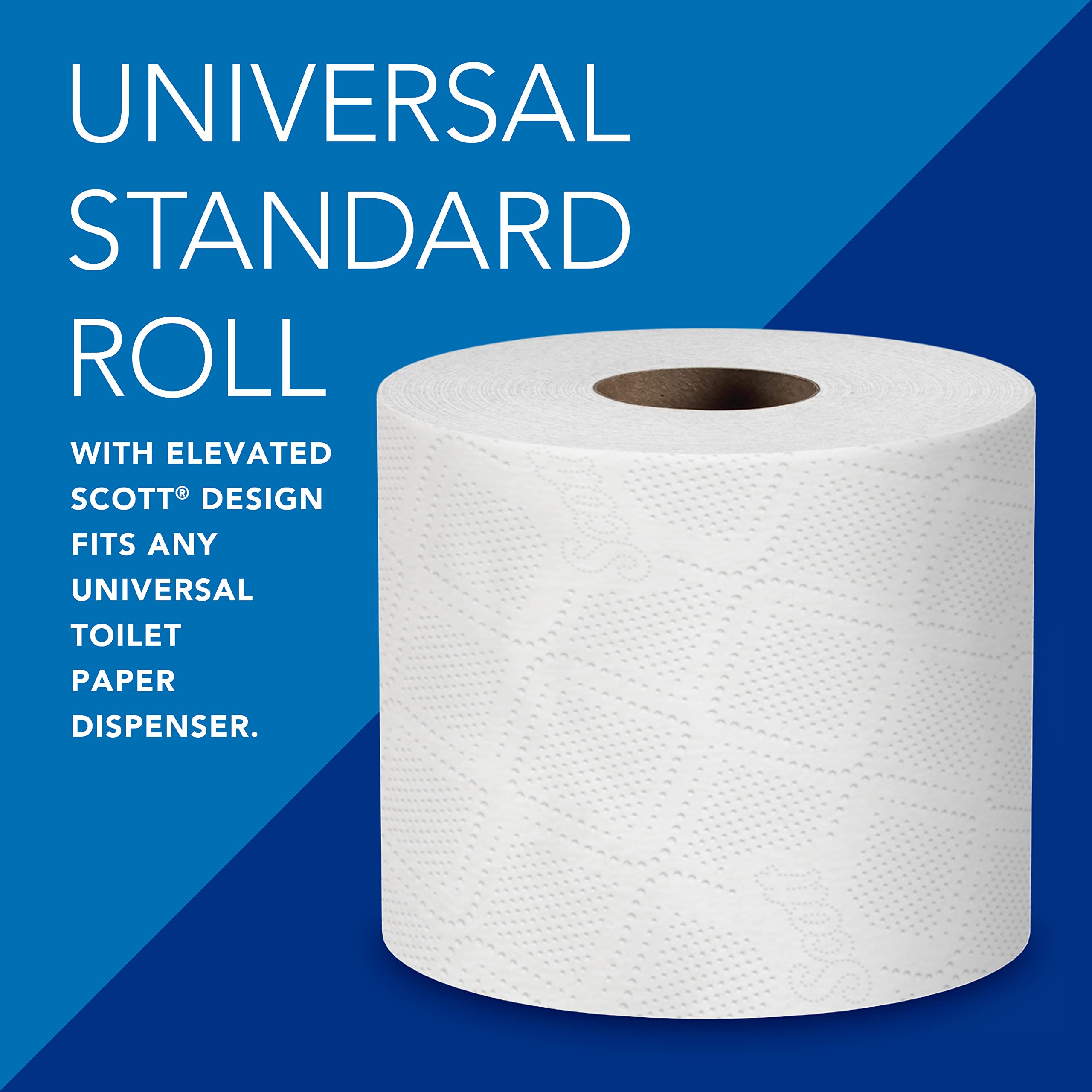 Scott® Professional Standard Roll Toilet Paper (04460), with Elevated Design, 2-Ply, White, Individually wrapped, (550 Sheets/Roll, 80 Rolls/Case, 44,000 Sheets/Case)