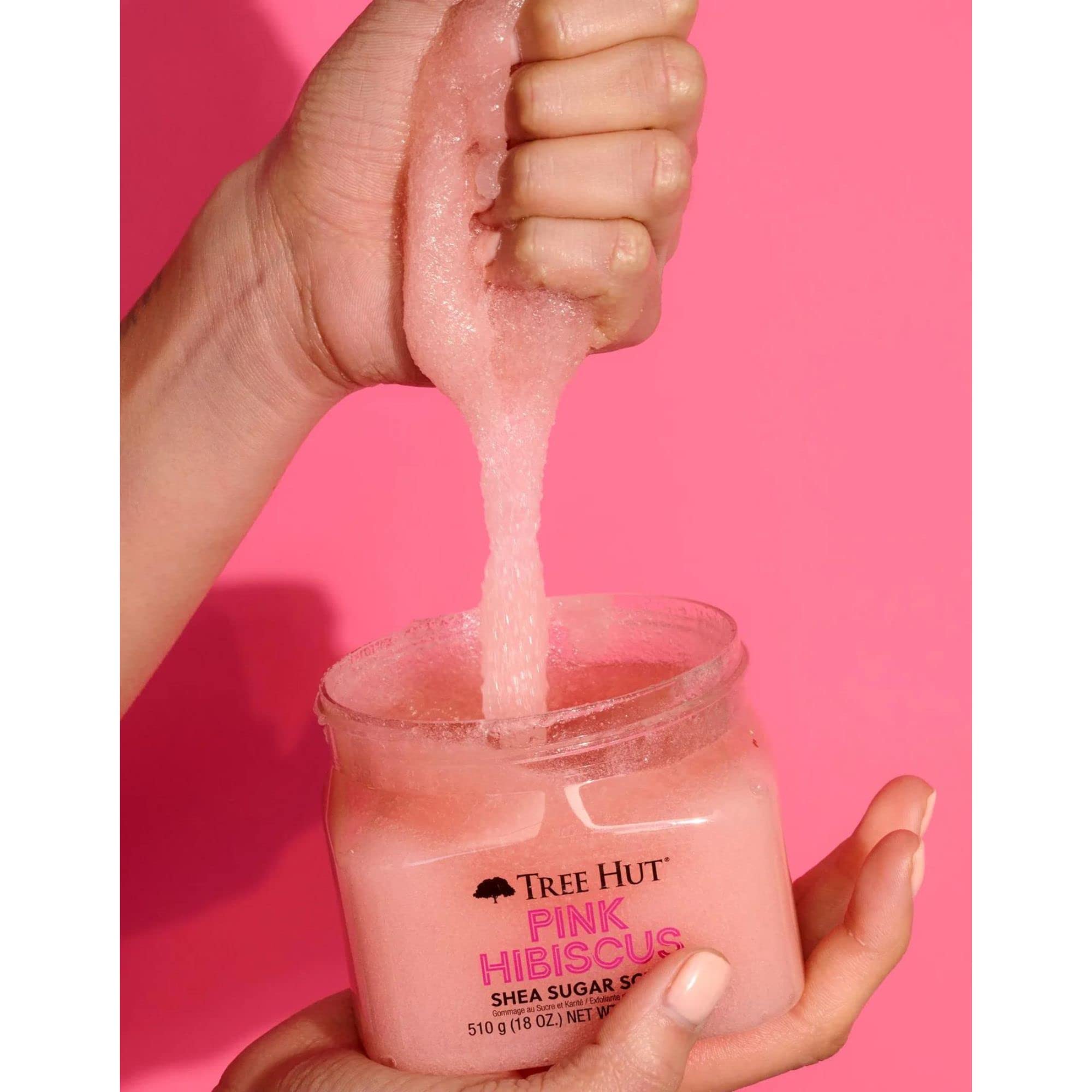 Tree Hut Pink Hibiscus Shea Sugar Scrub, 18 oz, Ultra Hydrating and Exfoliating Scrub for Nourishing Essential Body Care