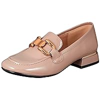 Oriental Traffic 15308 Women's Loafer, Large Size, Small Size, Easy to Walk, Square Toe, Deformed Heel, Low Heel, Loose Toe, Classical