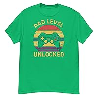 Dad Level Unlocked Funny Father's Day T-Shirt | Dad Life Funny T-Shirt Fatherhood Fashion Tee