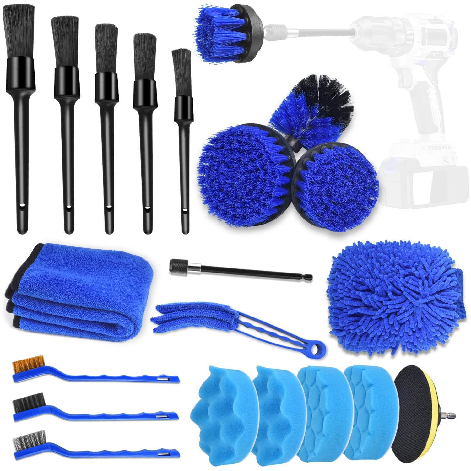 Snow Eagle-L 10Pcs Car Cleaning Tools Kit, Car Wash Tools Kit for