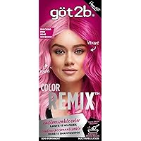 Got2b Color Remix, Customizable Semi-Permanent Hair Color, 093 Shocking Pink