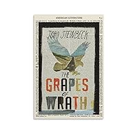 OEIEFE Vintage Posters American Literature Poster The Grapes Of Wrath Canvas Painting Posters And Prints Wall Art Pictures for Living Room Bedroom Decor 12x18inch(30x45cm) Unframe-style