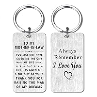 Mother in Law Gifts Keychain, Mother-in-Law Wedding Gifts from Bride, Thank You Mother-in-Law Birthday Gifts Mother's Day Key Chain, I Love Mother in Law