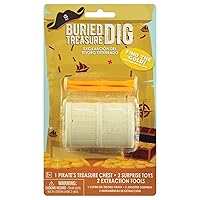 White and Yellow Plastic Pirate Chest Dig Favor - 1 Count | Exciting Multicolor Treasure Hunt Activity, Perfect Party Favor Thrilling Adventure & Non-Stop Fun