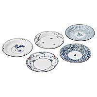 Saikai Pottery Hasami ware small plate with Gift Box 4.7 inch x Five types Set