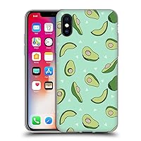 Head Case Designs Officially Licensed Andrea Lauren Design Avocado Food Pattern Soft Gel Case Compatible with Apple iPhone X/iPhone Xs