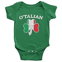 Threadrock Baby O'Talian Italian Irish Shamrock Infant Bodysuit