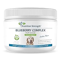 Blueberry for Dogs to Support Antioxidant Function, Normal Digestion & Immune System, Blueberry Treats for Dogs + Apple Cider Vinegar, Astragalus, Nettle Seed, 90 Soft Chews