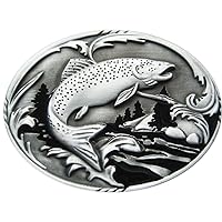 Fish Fishing Wildlife Fisherman Western Oval Belt Buckle also Stock in the US