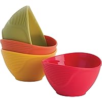 Trudeau Silicone, Set of 4 Pinch Bowls, 3-1/2 by 3-1/2, Multicolor (0990059)