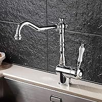 Faucets,Kitchen Faucet, Bathroom Faucets, Bathtub Taps Spin Mixing Tap Modern Sink Faucet Tap Single Handle