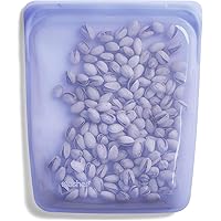 Stasher Platinum Silicone Food Grade Reusable Storage Bag, Amethyst (1/2 Gallon) | Reduce Single-Use Plastic | Cook, Store, Sous Vide, or Freeze | Leakproof, Dishwasher-Safe, Eco-friendly | 64 Oz