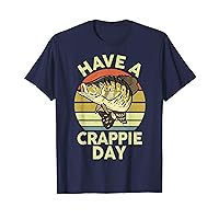 Fishing-Shirt Have A Crappie Day Papa Grandpa Funny Bass Dad T-Shirt