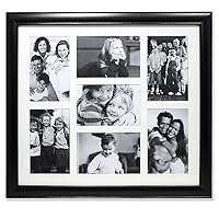Lawrence Frames Seven Opening Collage Frame, 4 by 6-Inch, Black