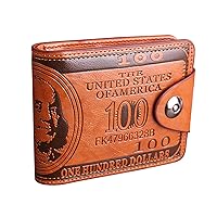 Men Us Dollar Bill Wallet Billfold Leather Credit Card Photo Holder