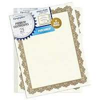 Geographics Optima Gold Blank Award Certificate Paper with Gold Foil Seals, 8.5 x 11