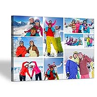 YASOJUN Personalized Canvas Collage Prints with Your Photos Collage Framed Multi Picture Prints to Canvas Wall Art for Living Room Bedroom Study room Home Decor (CC-18, 12.00''X16.00)