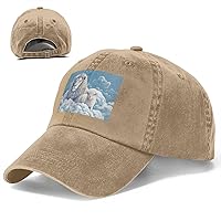 Baseball Cap Classic Dad Hat for Men Women Adjustable Baseball Hat Lamb with A Lion On The Clouds Dad Cap All Seasons