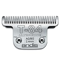 Andis – 21641, Ultra Edge Dog Clipper Blade – Carbon-Infused Steel With Exclusive Hardening Process, Long-Lasting Blades, 3/32-Inch Cut Length – For Dogs & Medium-Sized Animals, Size-T-84, Chrome