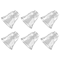 Ciata Lighting Traditional Bell Glass Shade Replacement shade for fan/wall fixtures Shade Pack of 6 (Clear)