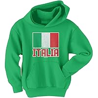 Threadrock Big Boys' Flag of Italia Youth Hoodie Sweatshirt