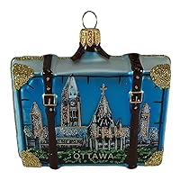 Canada Travel Suitcase Polish Glass Christmas Ornament ONE Tree Decoration New
