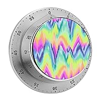 Rainbow Tie Dye 60 Minute Visual Timer Kitchen Timer Countdown Timer Clock for Cooking Meeting Learning Work