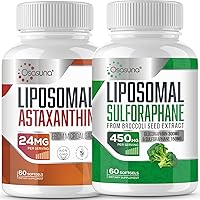Liposomal Supplement for Maximum Absorption, Astaxanthin 24MG and Sulforaphane 450MG
