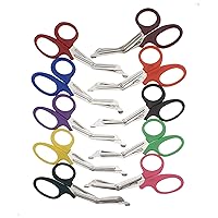 SURGICAL ONLINE 10pcs Rainbow Bandage Scissors 7.5First Aid Heavy Duty Medical Scissors for Doctor, Nurse, EMS, Medical Student, First Responder EMT Trauma Shears