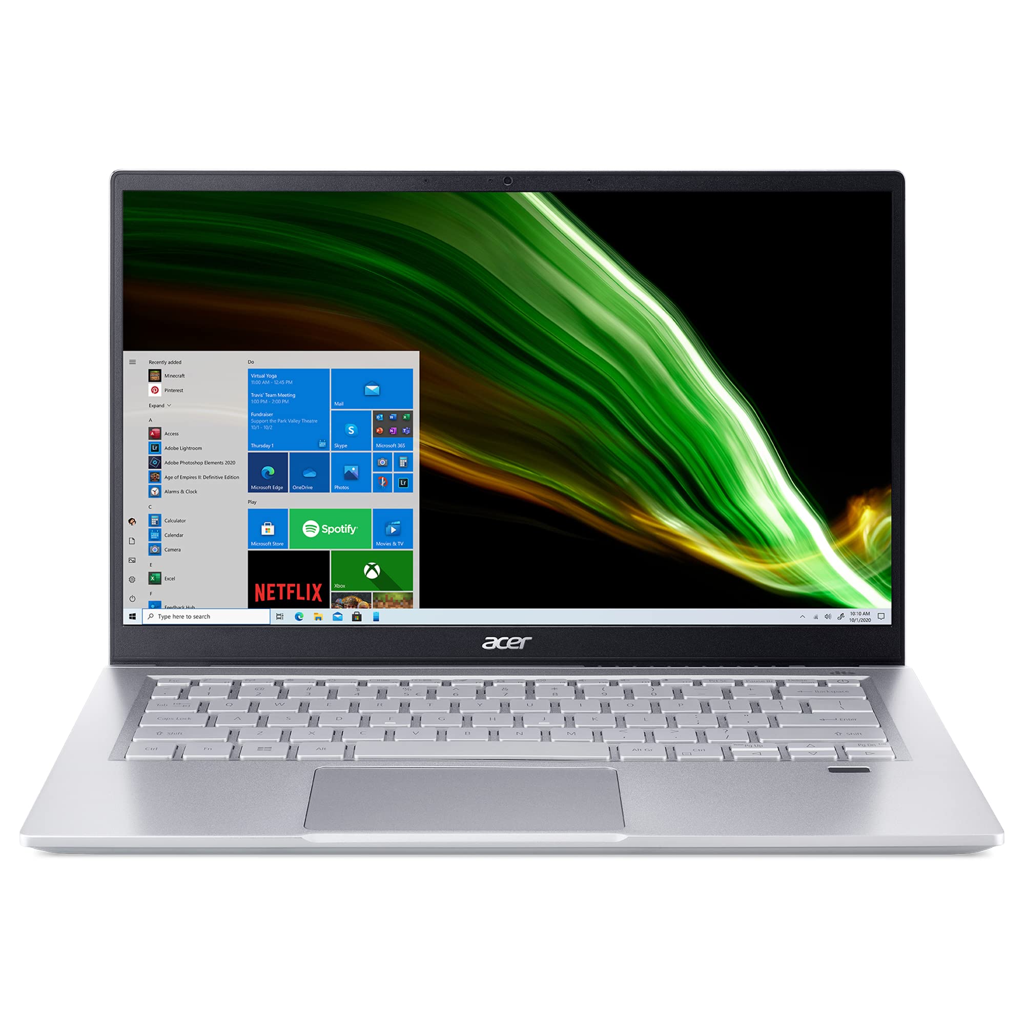 acer Swift 3 14 Laptop 2022 14” FHD 1920 x 1080 Display Intel Core i5-1135G7, 4-core, Intel Iris Xe Graphics, 8GB LPDDR4, 4TB SSD, Backlit Keyboard, FP, Wi-Fi 6, Bluetooth 5, Windows 11 Pro Silver